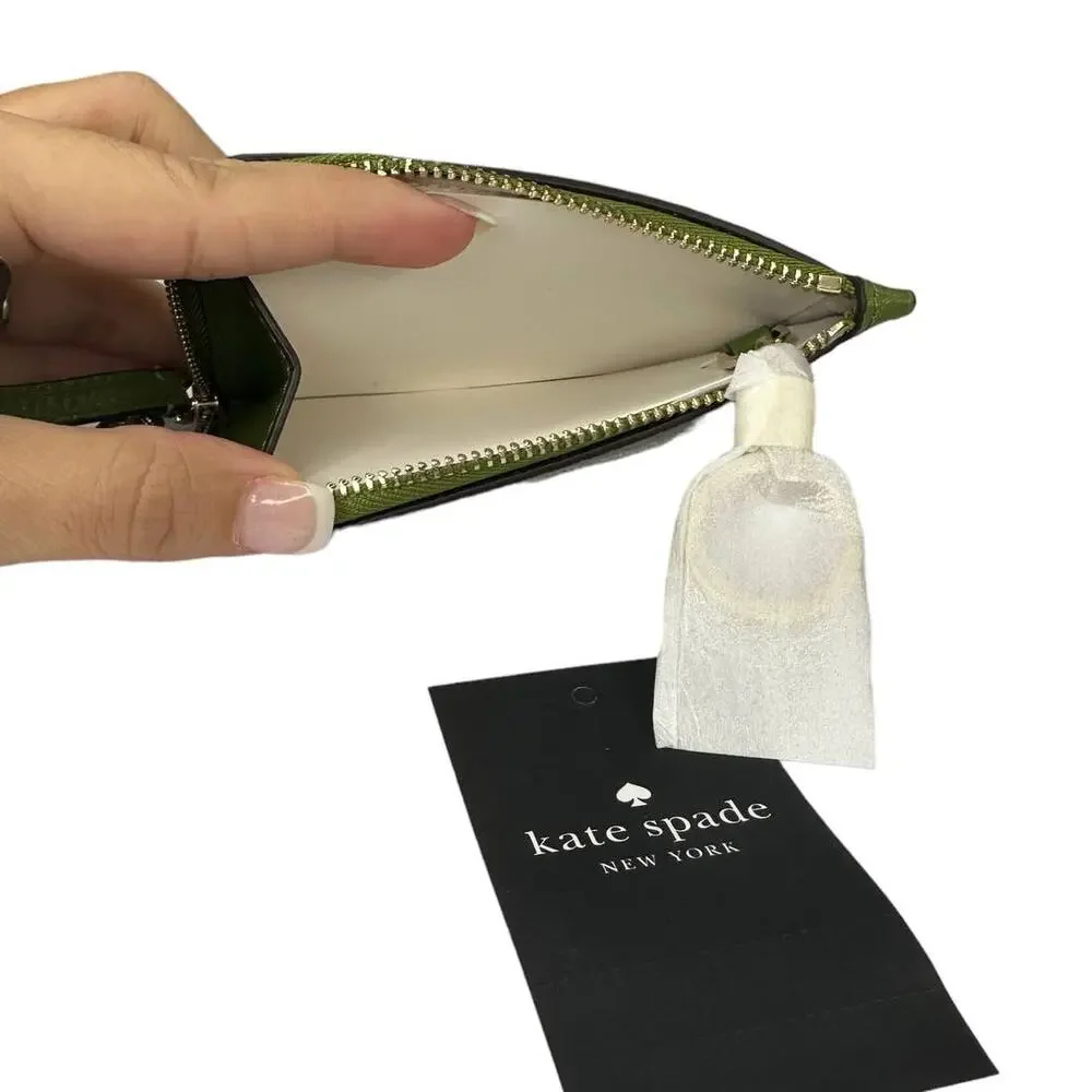 Kate Spade Leila Small Card Holder Wristlet in kelp Forest